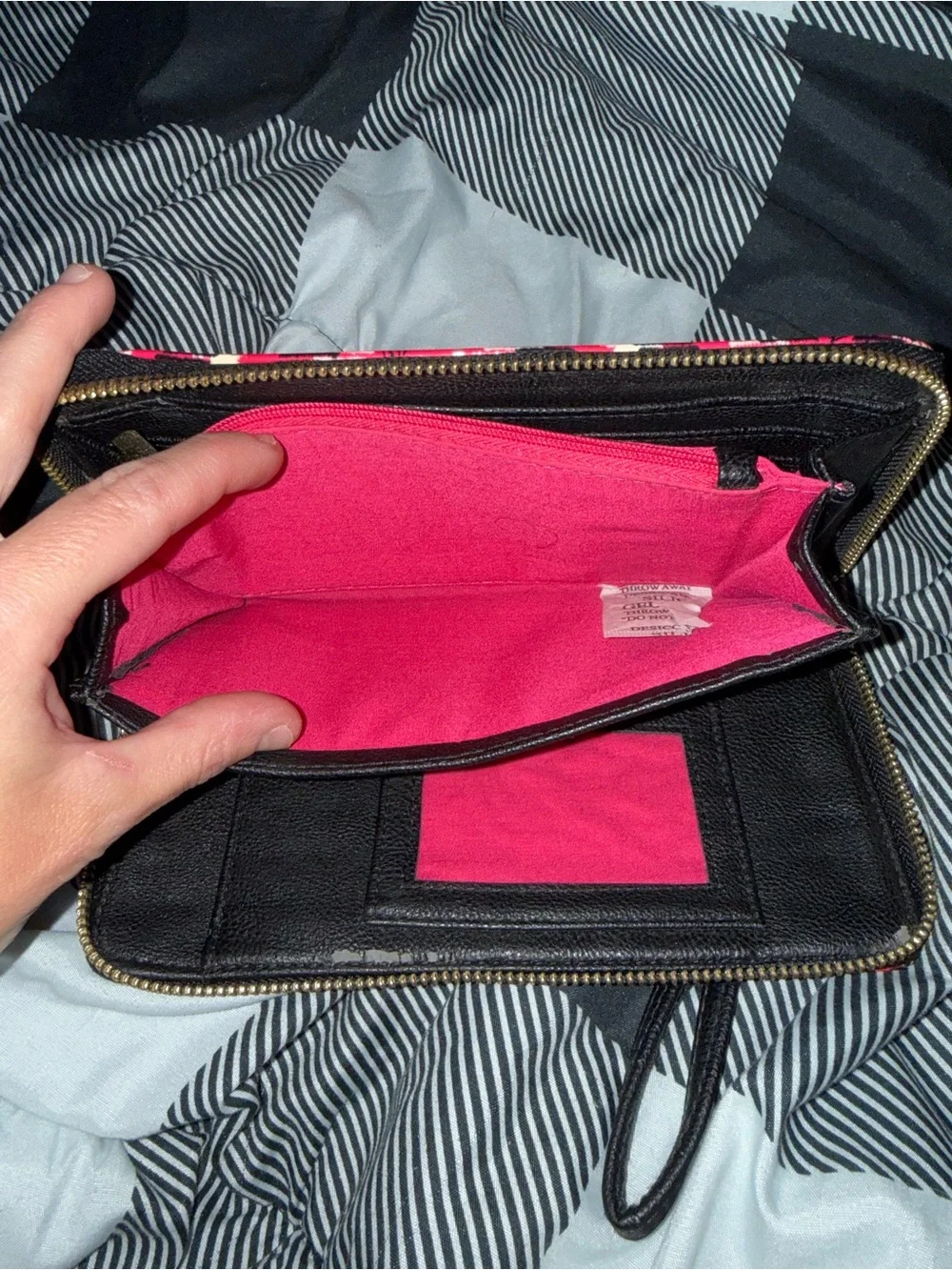 Vera Bradley Hot Pink Plaid Wristlet